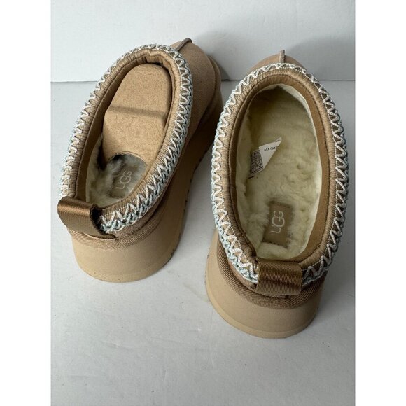 NEW Women's UGG Tazz Platform Slipper Women's US 5 EU 36 SAND Mule Clog Suede - Picture 4 of 5